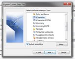MS Outlook źródło danych do exportu